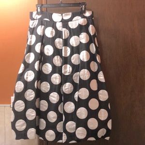 Nicole Evening Black/Silver Metallic Skirt